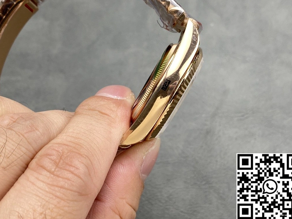 Dial Gold M228235-0004 Factory Silver Rose Date Tungsten v5 Day Rolex Steel QF 0409